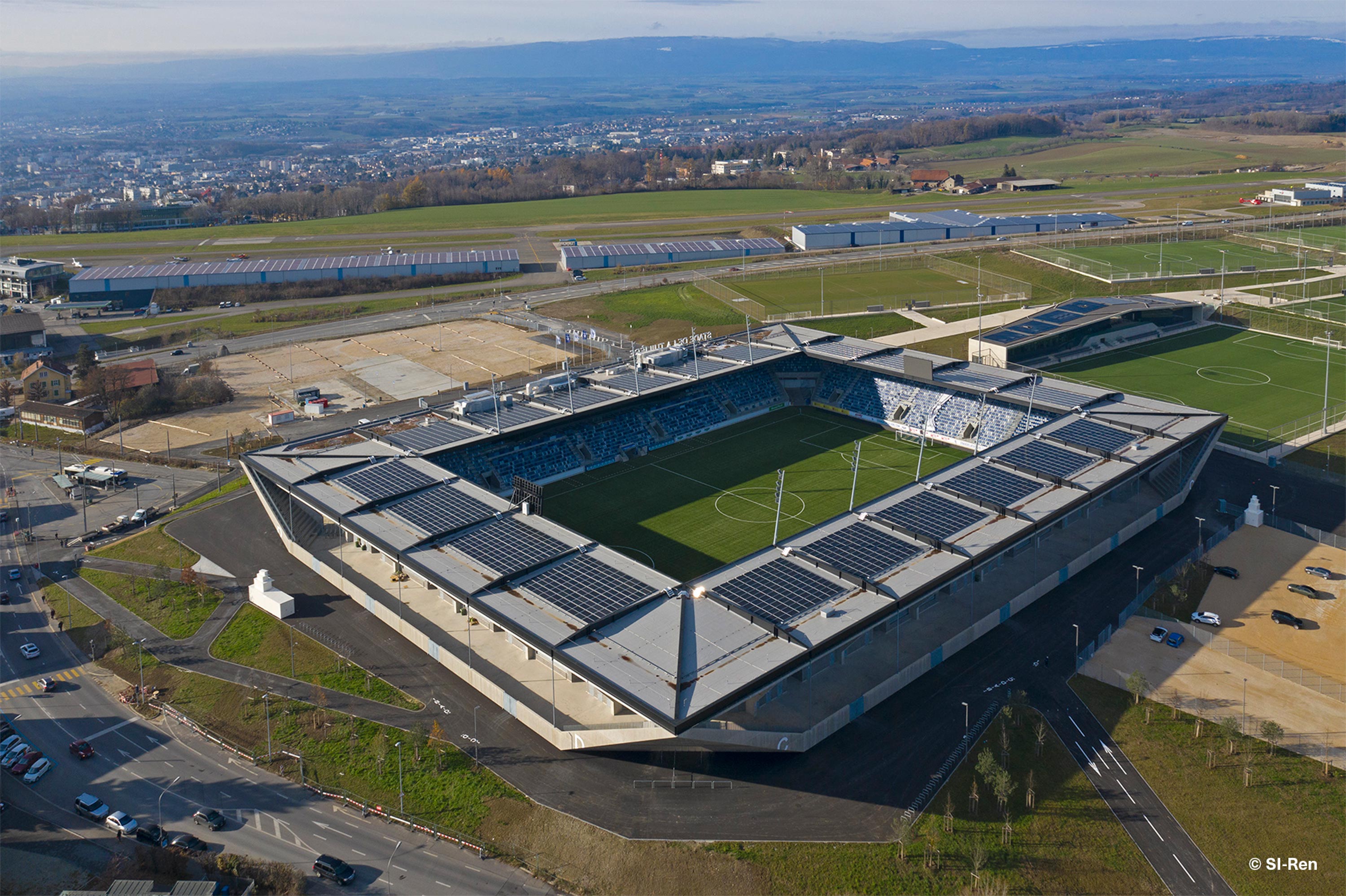 Stadion FC Lausanne-Sport - 4'000 m² Solarpanels │ewz