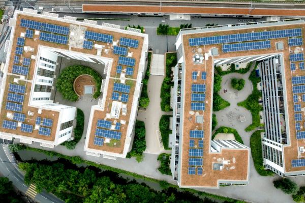 Bildaufnahme Photovoltaik Greencity