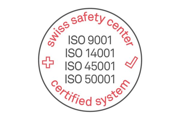 Wir schaffen ein gesundes und gerechtes Umfeld, minimieren unseren Umweltfussabdruck und sind auf nachhaltige Weise erfolgreich unternehmerisch tätig. Das beweisen unsere zertifizierten Managementsysteme: Qualitäts- und Prozessmanagement nach ISO 9001, Umwelt- und Energiemanagement nach ISO 14001 und ISO 50001, Sicherheits- und Gesundheitsmanagement nach ISO 45001.