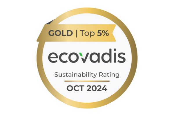 Der Branchenführer von Nachhaltigkeitsbewertungen EcoVadis verlieh uns die Goldmedaille für konsequentes nachhaltiges Handeln. Seit unserer ersten Teilnahme im Jahr 2016 wurden wir nun jährlich mit dieser Auszeichnung geehrt. 