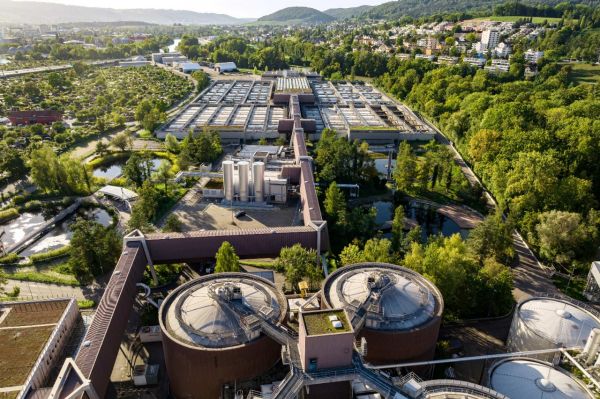 Werdhölzli sewage treatment plant in Zurich